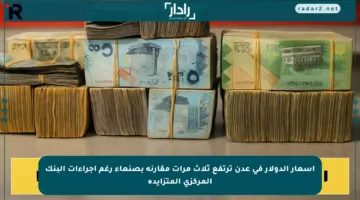 أسعار الدولار في عدن ترتفع ثلاث مرات مقارنة بصنعاء رغم إجراءات البنك المركزي المتزايدة